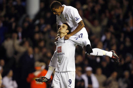 Dimitar Berbatov och Kevin Prince Boateng, Tottenham, jubel