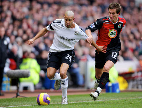 Fotboll, engelsk, Premier League, Derby County -Blackburn