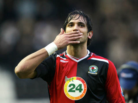 Fotboll, engelsk, Premier League, Derby County -Blackburn
