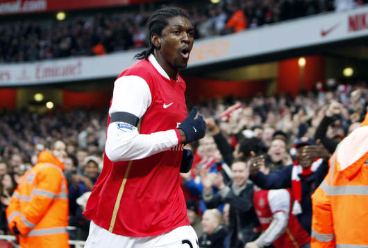 Emmanuel Adebayor, Arsenal (Jubel)