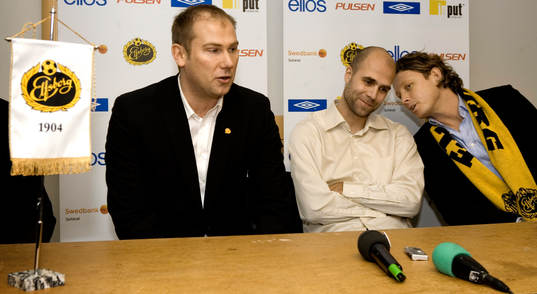 Fotboll, Allsvenskan, Presskonferens i Borås. Elfsborg
