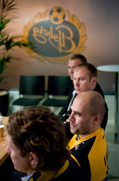 Fotboll, Allsvenskan, Presskonferens i Borås. Elfsborg