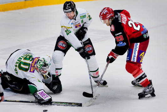 Jonas Gustavsson, målvakt, Färjestad, Thomas Rhodin,