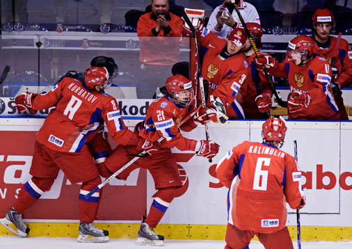 Nikita Filatov, Ryssland, är jublande glad