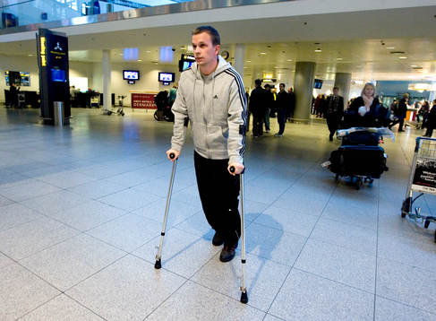 Tobias Linderoth landade på Köpenhamns flygplats Kastrup