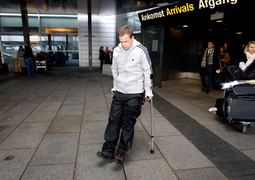 Tobias Linderoth landade på Köpenhamns flygplats Kastrup