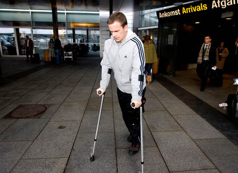 Tobias Linderoth landade på Köpenhamns flygplats Kastrup