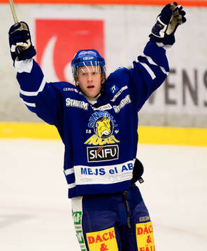 0-1 jubel av målskytt Niklas Johansson, Sundsvall
