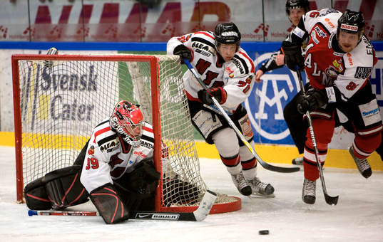Sebastian Karlsson, Henrik Tojkander, målvakt och Thomas