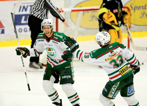 Andree Persson, Rögle och Brett Harkins, jubel