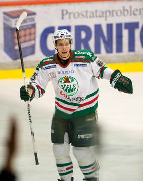 Andree Persson, Rögle, tremålskytt, jubel