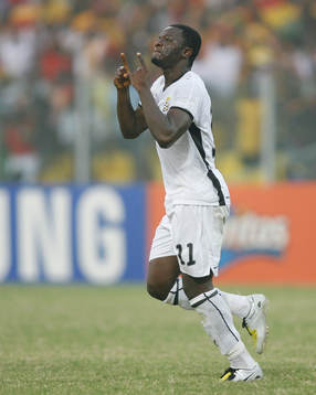 Sulley Muntari, Ghana. Glädje. Jubel