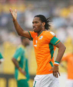 Didier Drogba, Elfenbenskusten, jubel, glädje