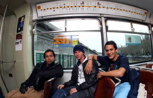 Emra Tahirovic, Dusan Djuric och Andres Vasquez åker