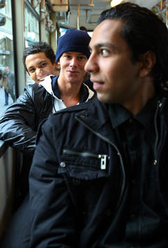 Emra Tahirovic, Dusan Djuric och Andres Vasquez åker