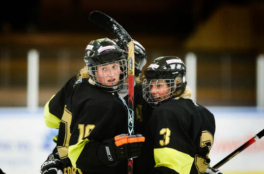 Malin Sonefors och Katarina Timglas, AIK jubel