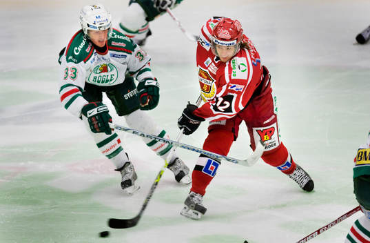 Brett Harkins, Rögle, och Fredrik Vestberg, Almtuna