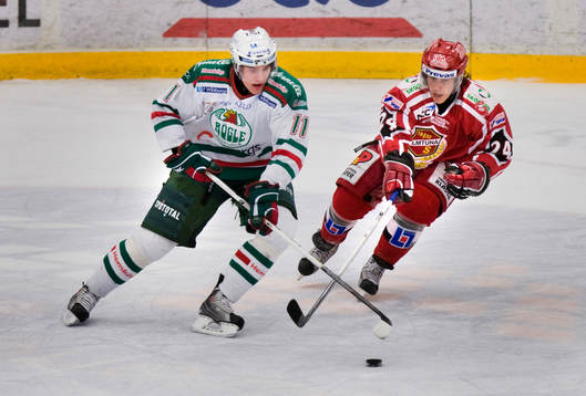 Mattias Sjögran, Rögle, och Sebastian Eriksson, Almtuna