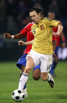 Andres Iniesta och Florent Malouda