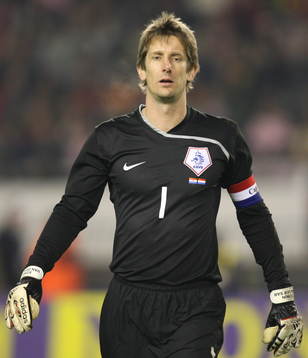 Edwin Van Der Sar, målvakt, porträtt