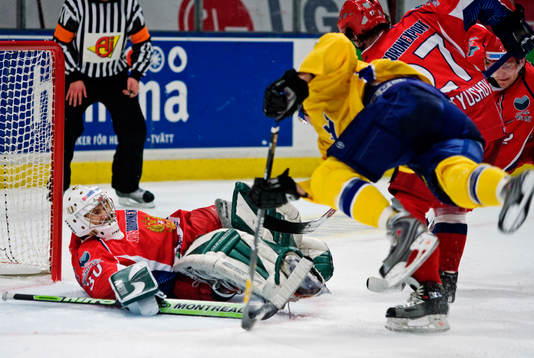 Alexander Eremenko, målvakt, Ryssland, ser Daniel Widing,