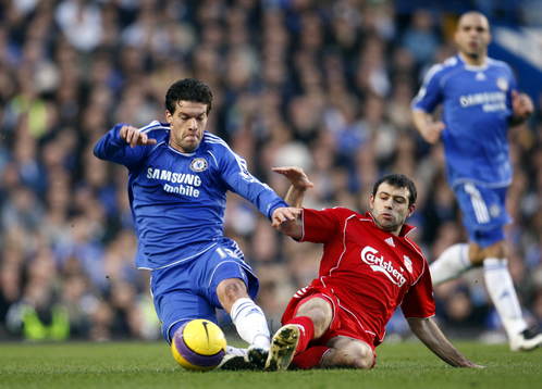 Michael Ballack, Chelsea och Javier Mascherano, Liverpool.