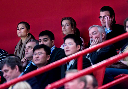 Kronprinsessan Victoria och Daniel Westling såg matchen