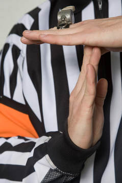 Ishockey, domare, Time-Out, tecken