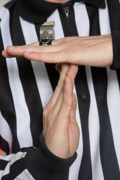 Ishockey, domare, Time-Out, tecken