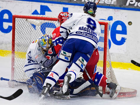 Johan Hägglund, Leksand och målvakt, Eddie Läck