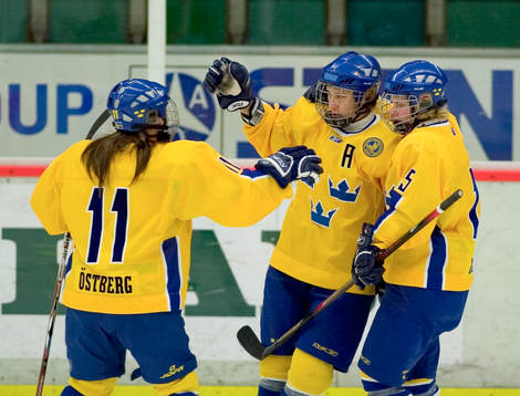 Tyskland - Sverige: Maria Rooth, Cecillia Östberg och
