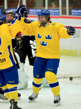 Tyskland - Sverige: Isabela Jordansson, Sverige, jubel