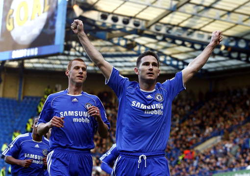Steve Sidwell och Frank Lampard, Chelsea (Jubel)