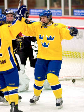 Tyskland - Sverige: Isabela Jordansson, Sverige, jubel
