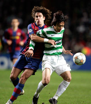 Shunsuke Nakamura, Celtic och Carlos Puyol, Barcelona