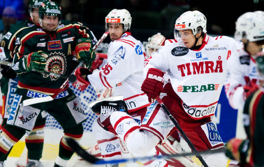 Riku Hahl, Timrå, klackar pucken, klack