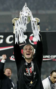 Paul Robinson, Tottenham, jubel med pokalen