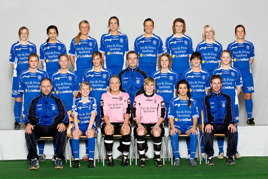 Fotboll, dam, söderettan, Sjöbo, Lagbild