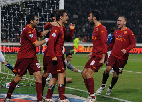 TOTTI och GOLINTER, ROMA, jubel