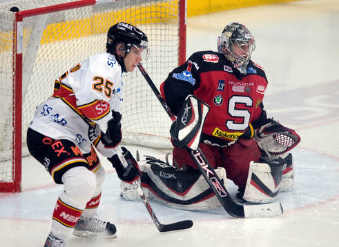 Lubos Bartecko, Luleå, och Jhonas Enroth, målvakt,