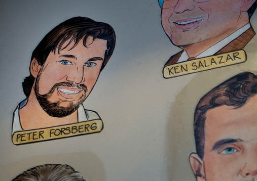 På Palm Restaurant i centrala Denver finns ett porträtt