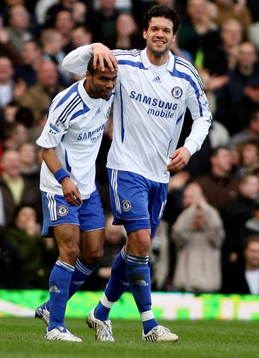 Ashley Cole och Michael Ballack, Chelsea (Jubel)