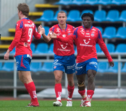 Henrik Larsson, Marcus Bergoltz, jubel, Helsingborg
