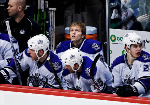 Erik Ersberg, målvakt i Los Angeles Kings, fick sitta i