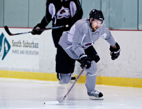 Peter Forsberg på träningen