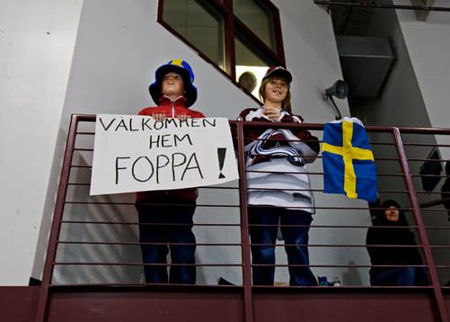 Peter Forsberg välkomnades tillbaka