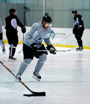 Peter Forsberg på lagets träning