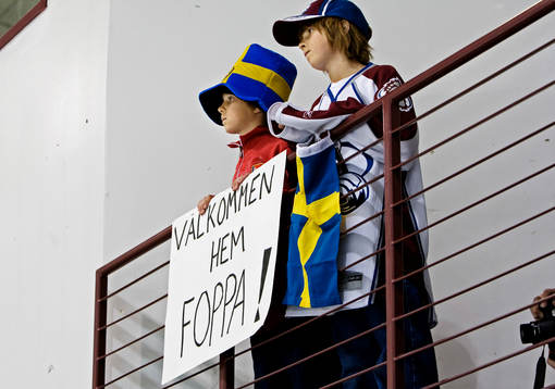 Peter Forsberg välkomnades tillbaka