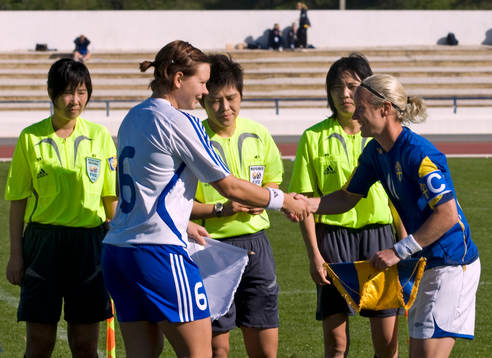 Tiina Salmén, Finland, och  Victoria Svensson, Sverige