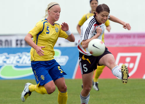 Caroline Seger, Sverige, och Annike Krahn, Tyskland